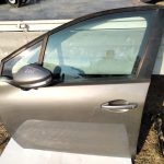 Ușă stânga față Peugeot 208 (2012–2019) completă, cu oglindă electrică, gri-bej metalizat